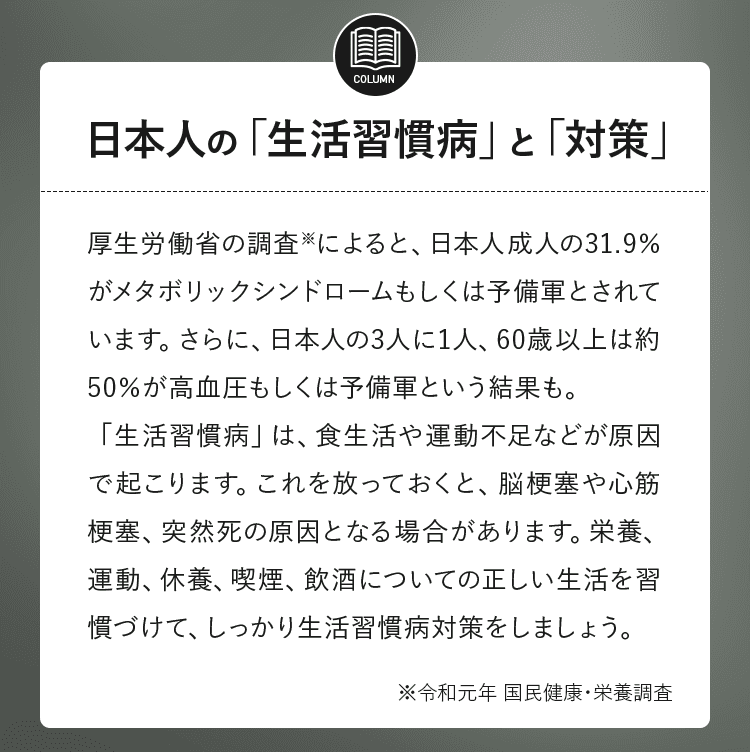 日本人の「生活習慣病」と「対策」